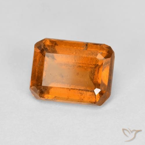 Granato hessonite Arancio Medio naturale da 1.74 ct, Ottagonale / Taglio smeraldo, VS