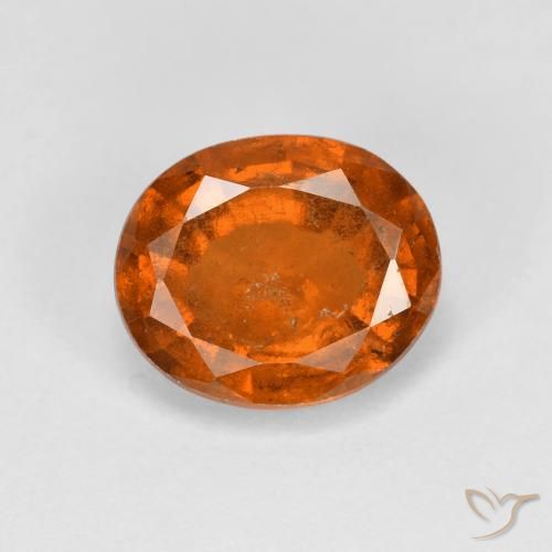 2.25ct Naturale Arancio Medio Granato hessonite, Ovale, VS