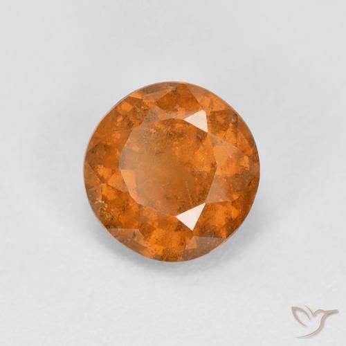 0.93ct Naturale Arancio Medio Granato hessonite, Rotondo, VS