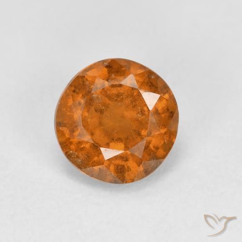 Granato hessonite Arancio Medio naturale da 0.93 ct, Rotondo, VS