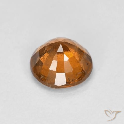 Granato hessonite Arancio Medio naturale da 0.93 ct, Rotondo, VS