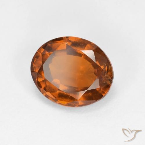 Granato hessonite Arancione scuro naturale da 2.00 ct, Ovale, VS