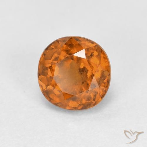 1.09ct Naturale Arancio Medio Granato hessonite, Rotondo, VS