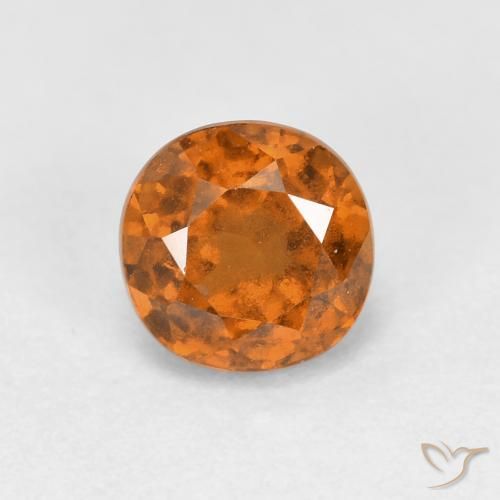 Granato hessonite Arancio Medio naturale da 1.09 ct, Rotondo, VS