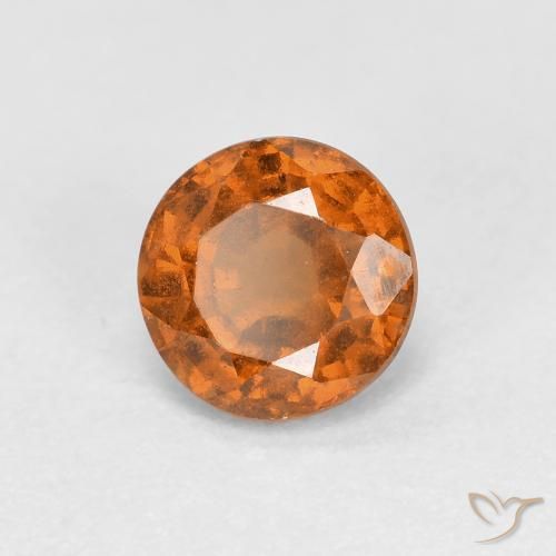 Granato hessonite Arancio medio-scuro naturale da 0.92 ct, Rotondo, VS