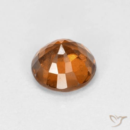 Granato hessonite Arancio medio-scuro naturale da 0.92 ct, Rotondo, VS