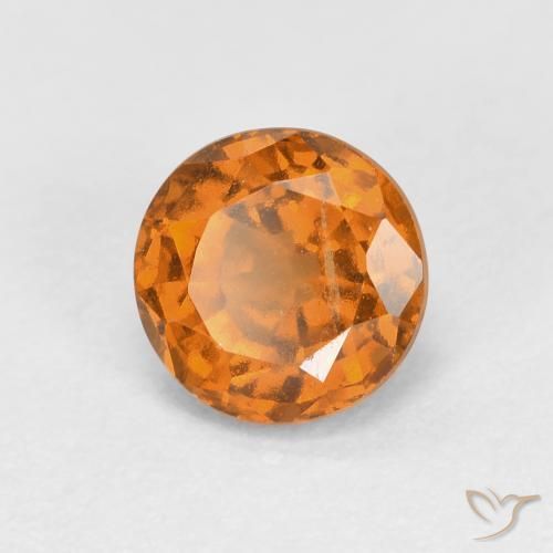 Granato hessonite Arancio giallastro naturale da 1.15 ct, Rotondo, VS
