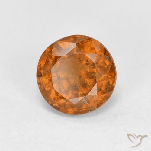 Granato hessonite Arancio Terra naturale da 1.05 ct, Rotondo, VS