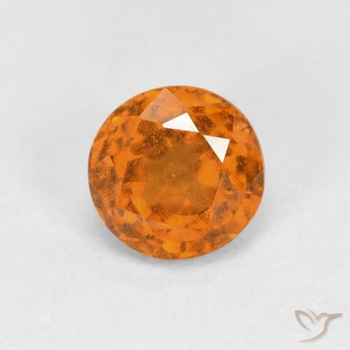 1.03ct Naturale Arancio Terra Granato hessonite, Rotondo, VS