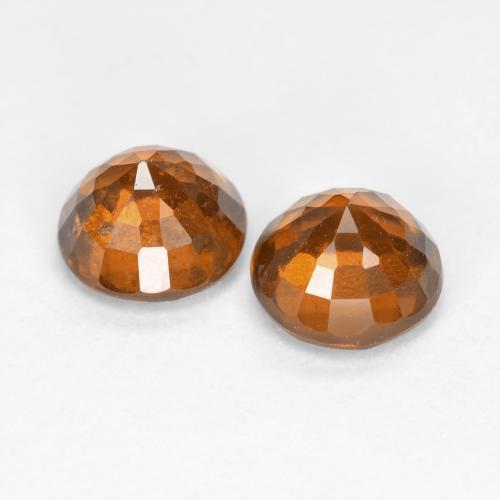 Granato essonite naturale arancione da 2,07 ct, taglio rotondo, VS