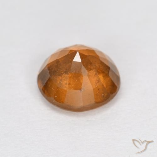 Granato hessonite Arancione rossastra naturale da 1.03 ct, Rotondo, VS