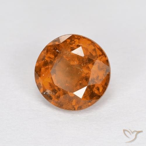 Granato hessonite Arancione scuro naturale da 0.96 ct, Rotondo, VS