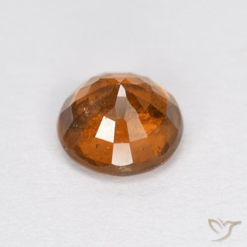 Granato hessonite Arancione scuro naturale da 0.96 ct, Rotondo, VS