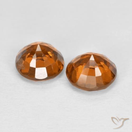Gemme di Granato hessonite Arancio Medio naturale da 1.78 ct, Taglio rotondo, VS