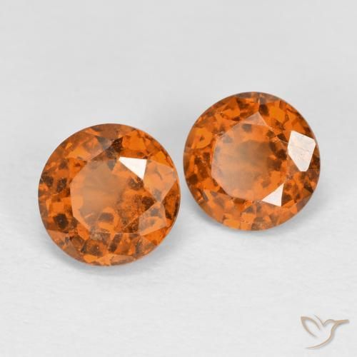 Gemme di Granato hessonite Arancione scuro naturale da 1.82 ct, Rotondo, VS