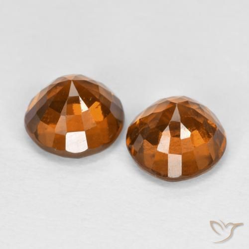 Gemme di Granato hessonite Arancione scuro naturale da 2.16 ct, Rotondo, VS