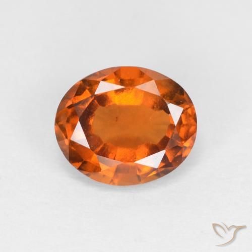1.48ct Naturale Medium Dark-Orange Granato hessonite, Ovale, VS