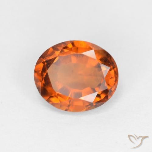 Granato hessonite Medium Dark-Orange naturale da 1.48 ct, Ovale, VS