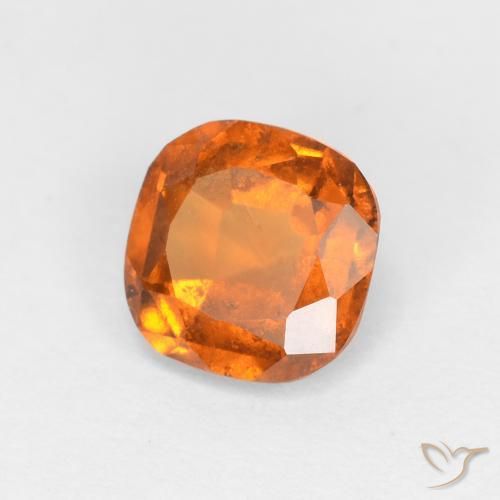 1.13ct Naturale Arancione scuro Granato hessonite, Cuscino, VS