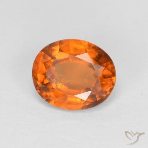 1.46ct Naturale Arancio Medio Granato hessonite, Ovale, VS