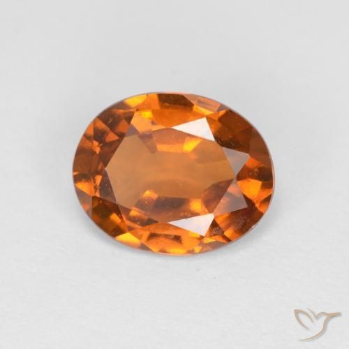 Granato hessonite Arancio giallastro naturale da 1.51 ct, Ovale, VVS-VS
