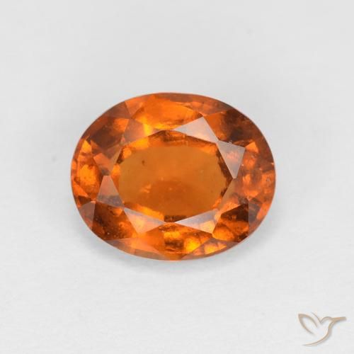 1.45ct Naturale Medium Dark-Orange Granato hessonite, Ovale, VS