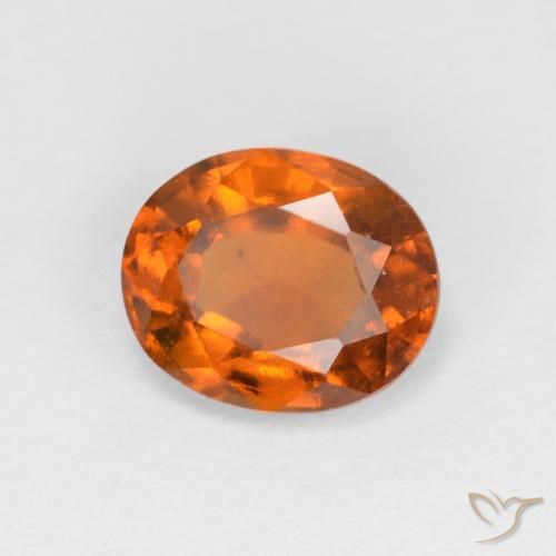 Granato hessonite Medium Dark-Orange naturale da 1.45 ct, Ovale, VS
