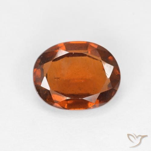 1.59ct Naturale Arancione scuro Granato hessonite, Ovale, VS