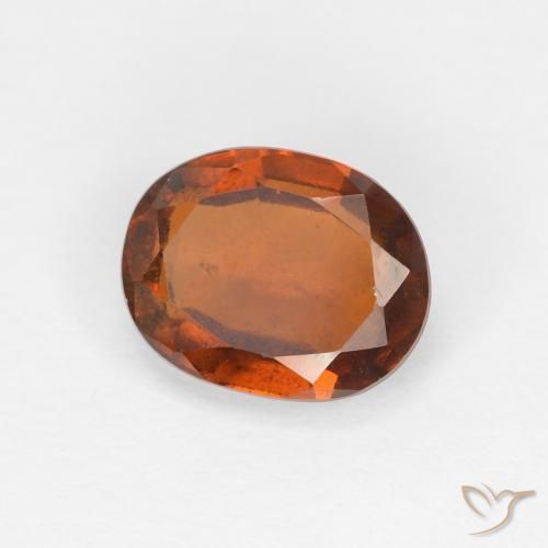 Granato hessonite Arancione scuro naturale da 1.59 ct, Ovale, VS