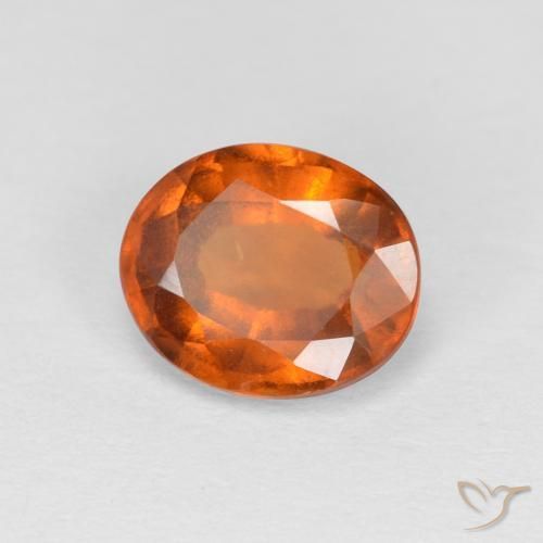 Granato hessonite Arancione scuro naturale da 1.38 ct, Ovale, VS