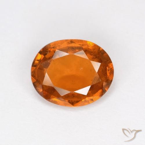 1.53ct Naturale Arancio Medio Granato hessonite, Ovale, VS