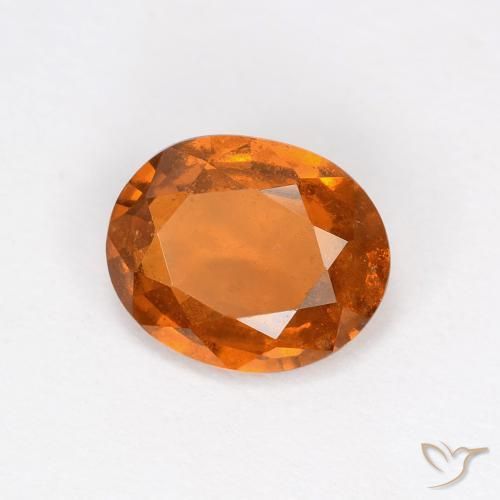 Granato hessonite Arancio Medio naturale da 1.53 ct, Ovale, VS