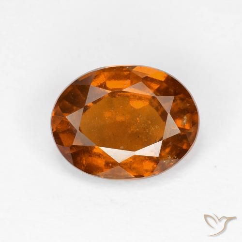 2.05ct Naturale Medium Dark-Orange Granato hessonite, Ovale, VS-SI