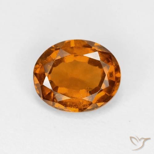 1.57ct Naturale Arancio giallastro Granato hessonite, Ovale, VS-SI
