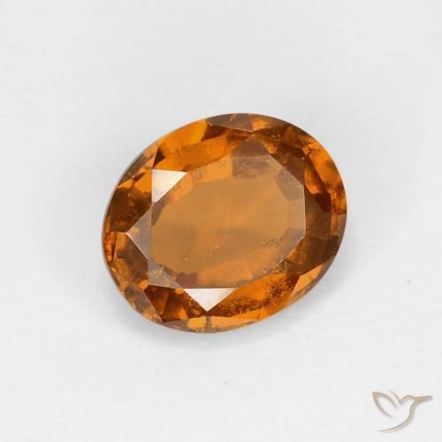 Granato hessonite Arancio giallastro naturale da 1.57 ct, Ovale, VS-SI