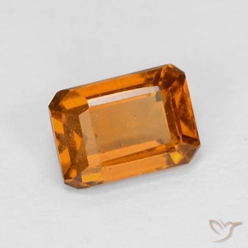 Granato hessonite Arancio giallastro naturale da 1.29 ct, Ottagonale / Taglio smeraldo, VS