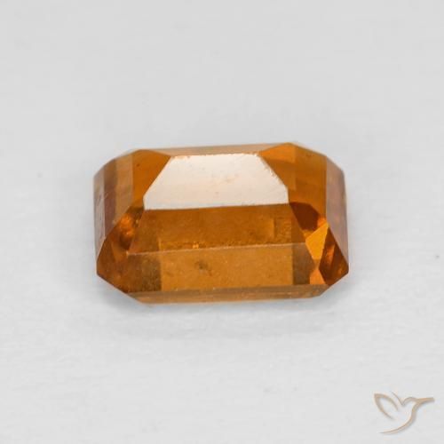 Granato hessonite Arancio giallastro naturale da 1.29 ct, Ottagonale / Taglio smeraldo, VS