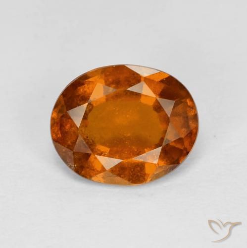 2.35ct Naturale Medium Dark-Orange Granato hessonite, Ovale, VS