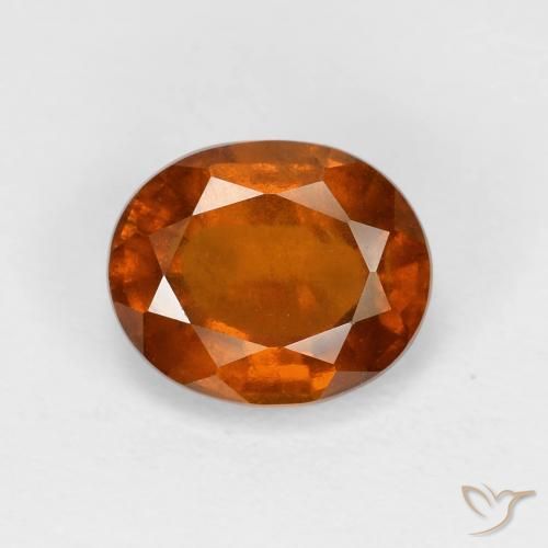2.16ct Naturale Arancione scuro Granato hessonite, Ovale, VS