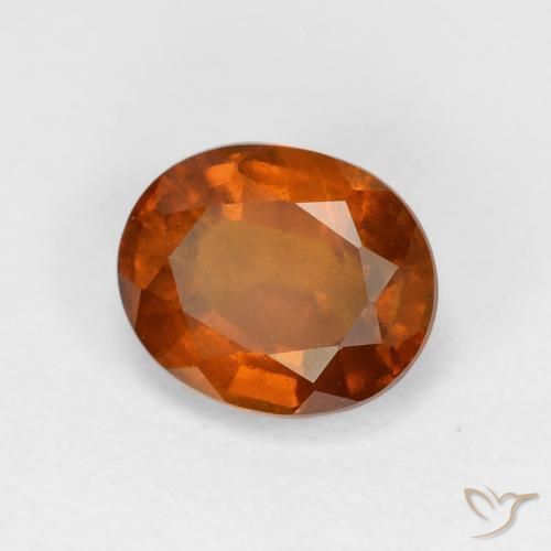 Granato hessonite Arancione scuro naturale da 2.16 ct, Ovale, VS