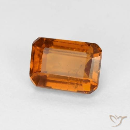 Granato hessonite Medium Dark-Orange naturale da 1.48 ct, Ottagonale / Taglio smeraldo, VS