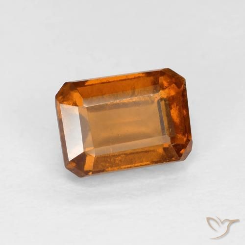 Granato hessonite Arancione scuro naturale da 1.40 ct, Ottagonale / Taglio smeraldo, VS