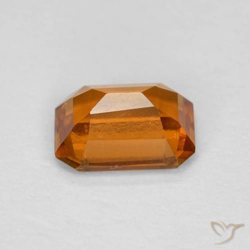 Granato hessonite Arancio giallastro naturale da 1.27 ct, Ottagonale / Taglio smeraldo, VVS-VS