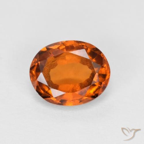 1.34ct Naturale Medium Dark-Orange Granato hessonite, Ovale, VS