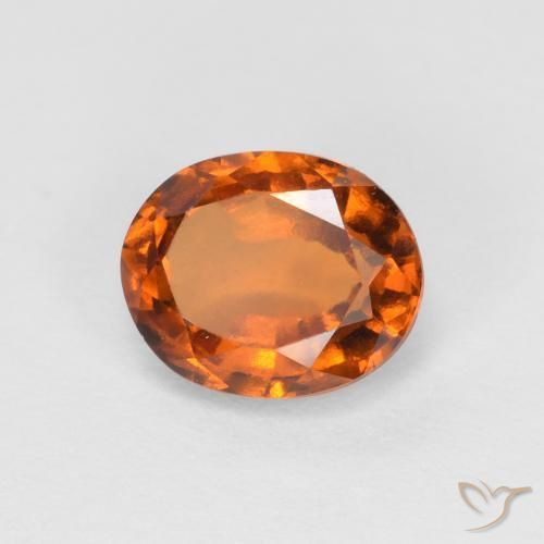 Granato hessonite Medium Dark-Orange naturale da 1.34 ct, Ovale, VS