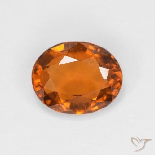1.57ct Naturale Medium Dark-Orange Granato hessonite, Ovale, VS