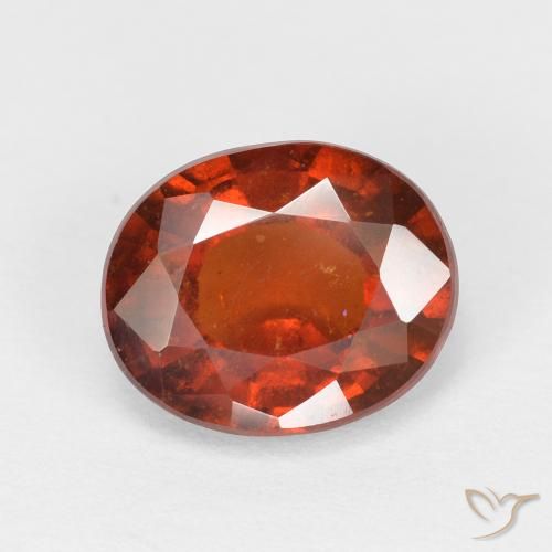 Granato hessonite Rosso medio naturale da 2.05 ct, Ovale, VS