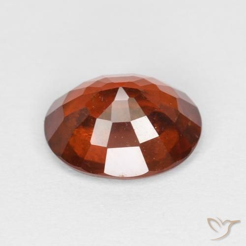 Granato hessonite Rosso medio naturale da 2.05 ct, Ovale, VS
