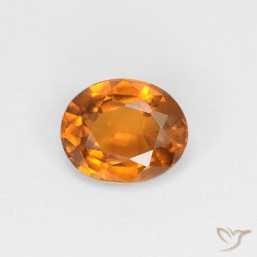 0.94ct Naturale Arancione marroncino Granato hessonite, Ovale, VS