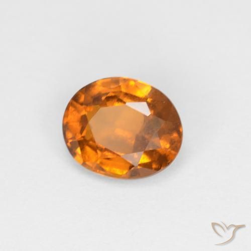 Granato hessonite Arancione marroncino naturale da 0.94 ct, Ovale, VS
